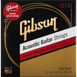 Gibson Coated Phosphor Bronze Acoustic Guitar Strings Light jeu de cordes pour guitare folk