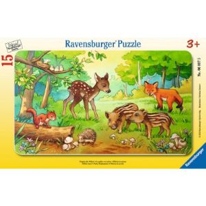 Image de Ravensburger Puzzle cadre : Petits animaux de la forêt 15 pièces