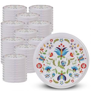 100x Couvercles Fi 82 Multicolores en Métal et Silicone pour Bocaux