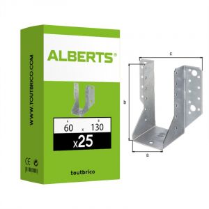 Alberts 353797 Support U | type A | galvanisé Sendzimir | 60 x 130 mm