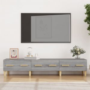 VidaXL Meuble TV Sonoma gris 150x34,5x30 cm Bois d'ing&eacute;nierie