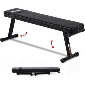 Novonova Banc Plat, Banc de Musculation Pliable, Multifonctionnel R&eacute;glable 150KG