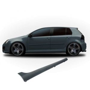 Omac Bas de Caisse Jupe lat&eacute;ral pour Volkswagen Golf 5 4 Portes 2003-2009 ABS Noir 2X