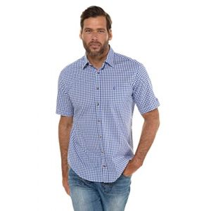 JP 1880 Hommes Grandes Tailles L-8XL Chemise, Tenue Traditionnelle Bavaroise, Manches Courtes, col Kent, Coupe Modern Fit Bleu Clair 4XL 723283720-4XL