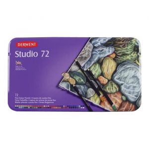 Derwent Studio Crayon de couleur couleurs assorties fin pack de 72