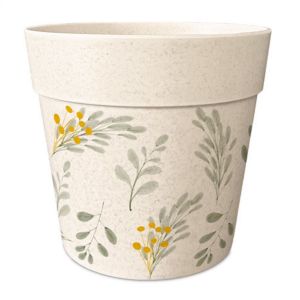 Cadoons Cac Pot de Fleurs en Bambou Motif petites branc s Dimensions : Hauteur 8 5 cm Diam&egrave;tre 9 5 cm