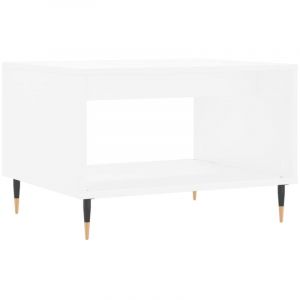 VidaXL Table basse blanc 60x50x40 cm bois d'ingénierie
