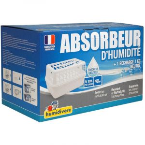 Absorbeur d'Humidité Humidivore + Recharge 1kg Neutre - HUMIDIVORE