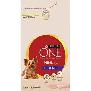Purina Croquettes pour petits chiens sensibles 1-10 Kg au Saumon & riz (Lot De 6)