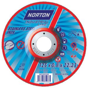 Norton clipper Meule déportée renforcée 115 X 0.8 X 22.23 IL NOX MED 66252833240 -CLIPPER