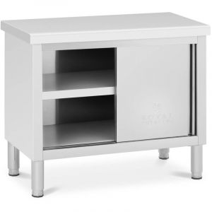 Royal Catering Meuble bas en inox - 100 x 50 cm - Capacité de 330 kg