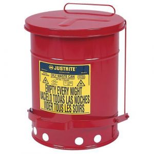 Boîte à déchets huileux Rouge en Acier, 20L (Prix pour 1 )