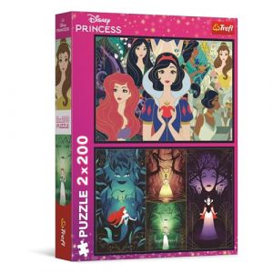 Trefl Puzzle 2 en 1 : Disney Princess, Princesses charmantes - 2 x 200 Pièces - Ensemble de Deux Puzzle pour Les Adolescents