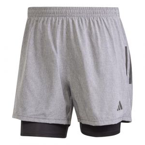 Adidas Homme Own The Run Climacool 2in1 Short, Grey Six Mel, M