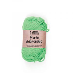 Image de Graine Créative Fil De Coton Amigurumi Vert Pomme Purée De Brocolis