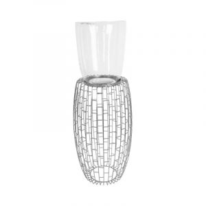 Prix Bougeoir Design Rétro Malibu 73cm Argent