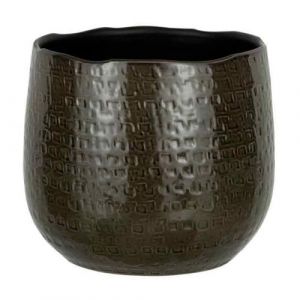 Cac Pot en Céramique "Yuella" 24cm Gris Prix