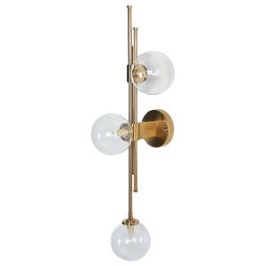 Beliani Lampe Murale Moderne 3 Lumières Métal Doré Tulija - Doré