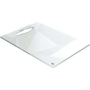 Nobo Mini Tableau Memo Transparent Effaçable pour Bureau, Poignée Intégrée, Acrylique, A4, Facile à Effacer, 210 x 297 mm, Feutre Marqueur Inclus, 1915613