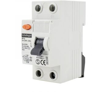 Disjoncteur diff&eacute;rentiel ac 2P - 63A 30mA - Rail TH35 - IP20 - 2 modules