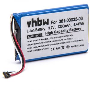 Vhbw Batterie compatible avec Garmin N&uuml;vi 2455LMT, 2455LT, 2457, 2457LMT, 2475LT syst&egrave;me de navigation GPS (1200mAh, 3,7V, Li-polym&egrave;re)