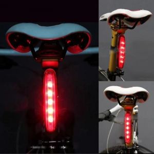 Lampe de v&eacute;lo - HOMDOX - Feu arri&egrave;re LED rouge - Alimentation par piles AAA - 30h dautonomie