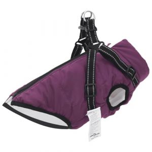 VidaXL Manteau pour Chiens avec Harnais imperm&eacute;able r&eacute;fl&eacute;chissant XL, Manteau d'hiver pour Chien, Manteau pour Chien et Harnais, Manteau pour Chiot avec Harnais