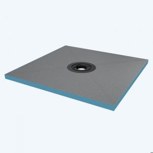 Doporro - Bac à Douche Antiglisse à Carreler Receveur de Douche Carré Découpage sur Mesure 100×100×4cm XPS-Duschboard01