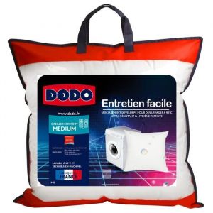 Dodo Oreiller Entretien Facile microfibre - 100% polyester high technologie - 60 x 60 cm - Blanc