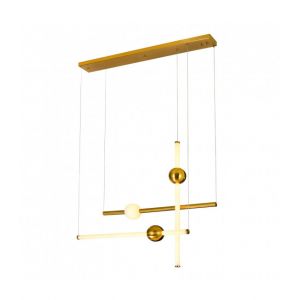 L inaire Center Suspension moderne Halling Cuivre en acier et verre