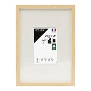 Ceanothe Cadre photo beige brut 20x30/A4 cm avec passe-partout résine recyclée