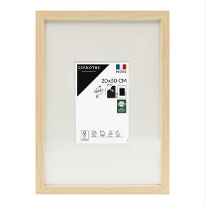 Ceanothe Cadre photo beige brut 20x30/A4 cm avec passe-partout résine recyclée