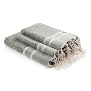 Set de Salle de Bain Stockholm vert olive - 3 pièces
