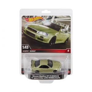 Mattel Voiture De Collection Premium R&eacute;plique &Eacute;chelle 1/43 Avec Pneus Real Riders, Carrosserie Et Ch&acirc;ssis Metal/Metal, &Agrave; Collectionner, Jusqu'&Agrave; 20 &Eacute;l&eacute;m&eacute;nts Inclus, Jouet Adulte, HMD47