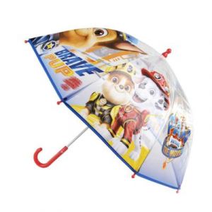 Parapluie enfant transparent - Parapluie garçon - Poignée rouge - La Pat'Patrouille