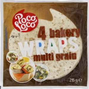 Poco loco Wraps multi grain - Le paquet de 4, 245g