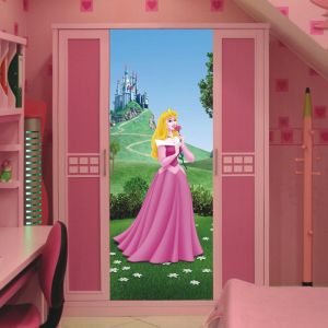 AG Poster porte Belle au bois dormant Princesse Disney intisse 90X202 CM ART