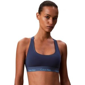 Calvin Klein Brassière Femme Unlined avec Ceinture Emblématique, Bleu (Dark Denim), L
