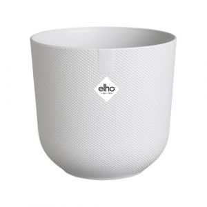 Elho Pot De Fleur - Jazz Rond - Blanc - L 30 X B 29.5 X H 27 Cm - Int&eacute;rieur - 100% Recycl&eacute;