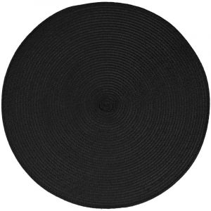 Eden Set de table tresse rond noir