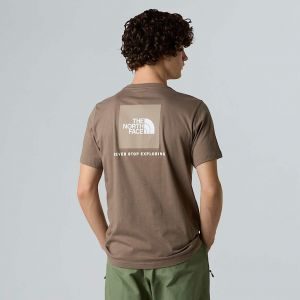 The North Face T-shirt Redbox Pour Homme Mocha Brown-mushroom Grey Taille L male