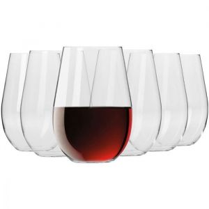Verres Krosno 6x500 ml Harmony Crystal Verres &agrave; vin &agrave; cidre rouge