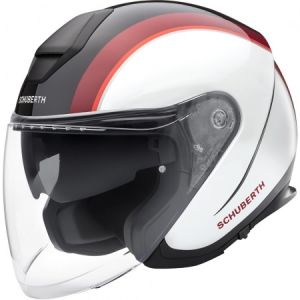 Schuberth Casque M1 Pro Outline Noir Blanc Rouge - Couleur Noir - Taille XS