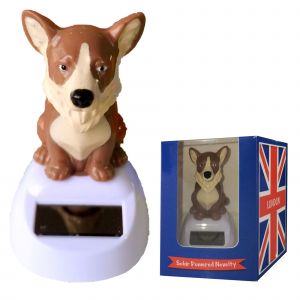 Puckator Figurine Solaire - Chien Corgi de la Reine d'Angleterre