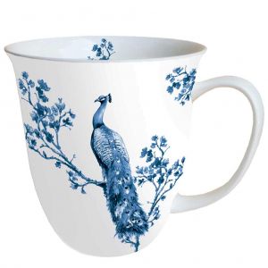 Ambiente Tasse en Porcelaine Fine - Paon Royal