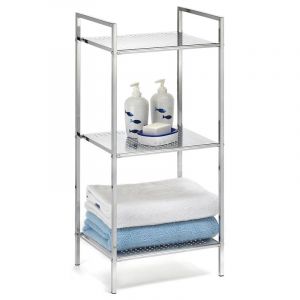 Idimex &Eacute;tag&egrave;res salle de bains MATIS, 3 tablettes, chrom&eacute;