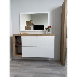 Meuble porte chassures 2 portes battantes suspendu