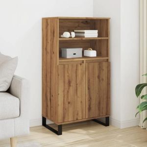 VidaXL Buffet haut ch&ecirc;ne artisanal 60x36x110 cm bois d'ing&eacute;nierie