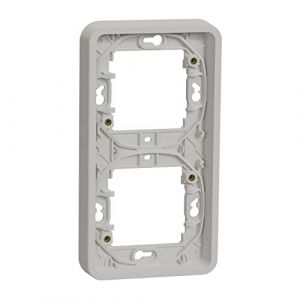 Schneider Electric Mureva Styl - Cadre 2 postes vertical - encastr&eacute; - IP55 - IK08 - blanc - MUR39151