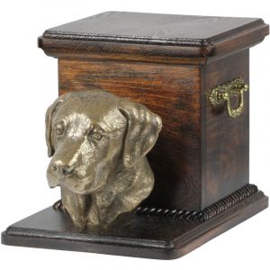 Labrador Retriever - une urne pour les cendres de chien avec une statuette, une urne élégante pour un chien, une urne unique avec un buste de chien